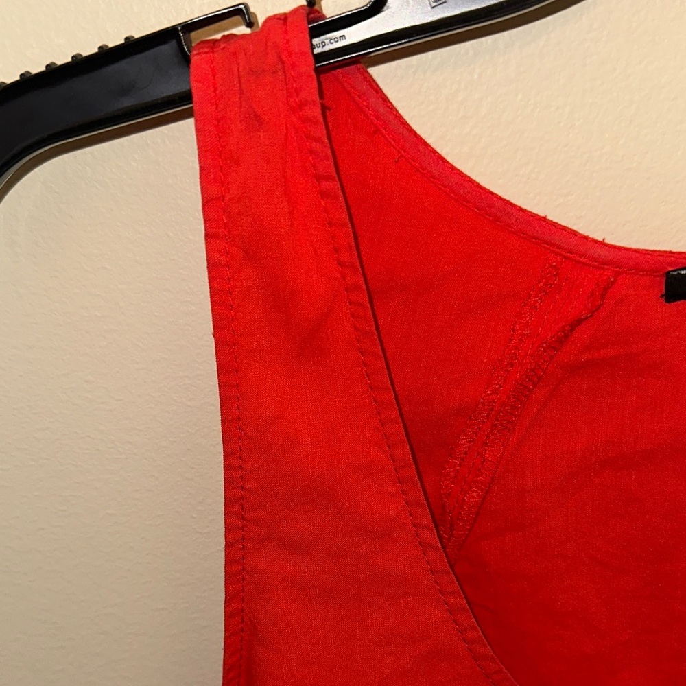 Theory Red Sleeveless Dress Size 8 Minimalist Designer Shift Dress - Picture 3 of 7